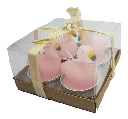 Pack De 4 Velas En Forma De Flamenco Fiesta Deco