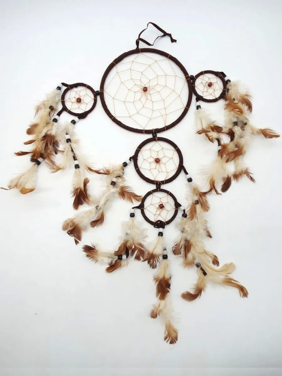 Atrapasueños Triple Grande 16cm 5 Aros Decoración