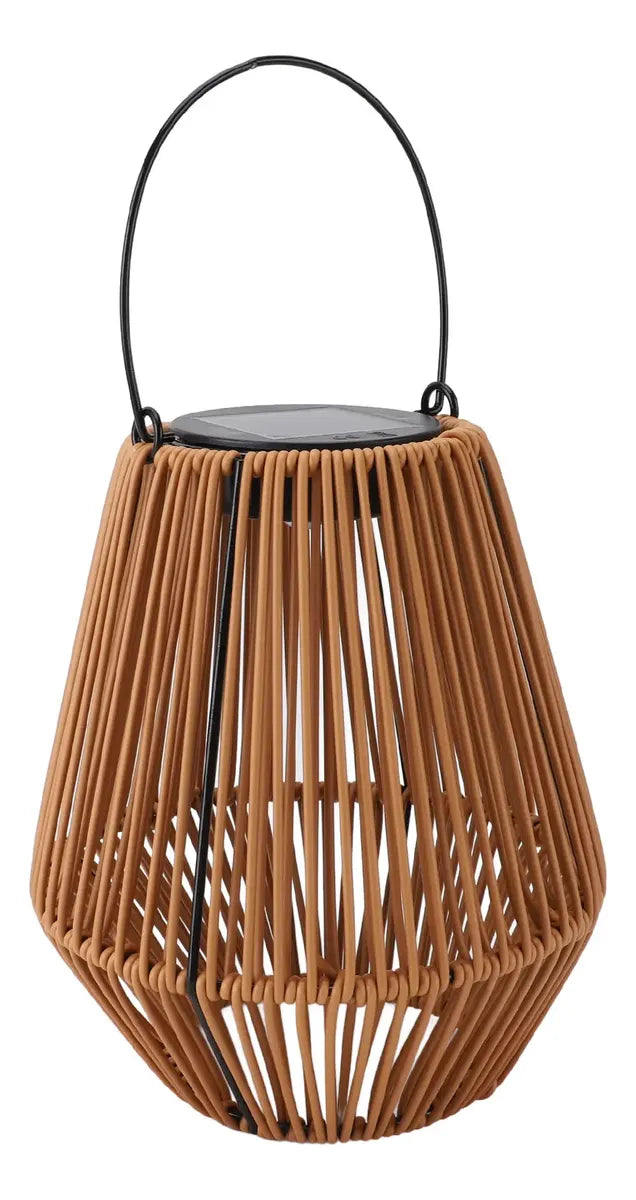 Lámpara Solar De Ratán Para Jardín Con Puerto Usb