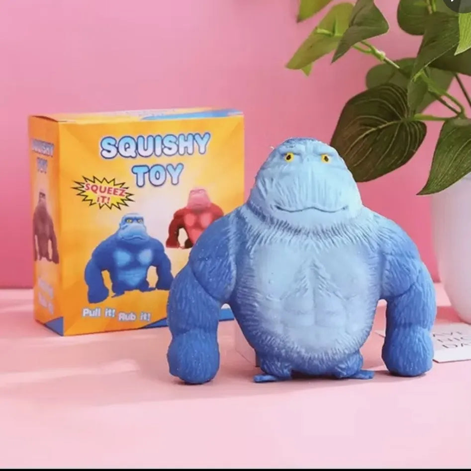 Pack 3 Squishys Gorila Capibara Y Cubo Antiestres