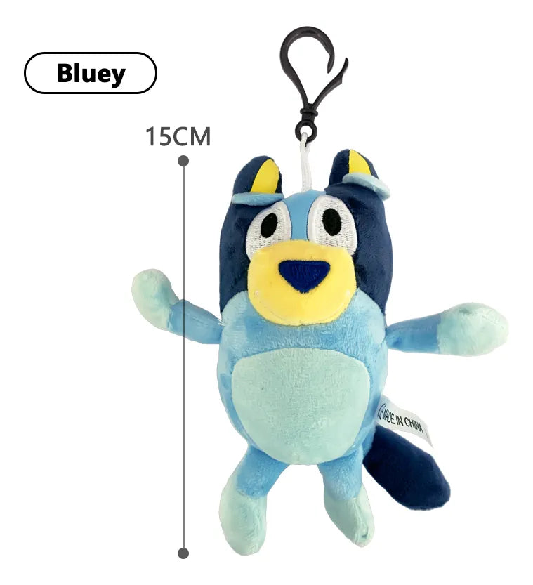Llavero De Peluche Bluey 15cm Con Gancho Importado