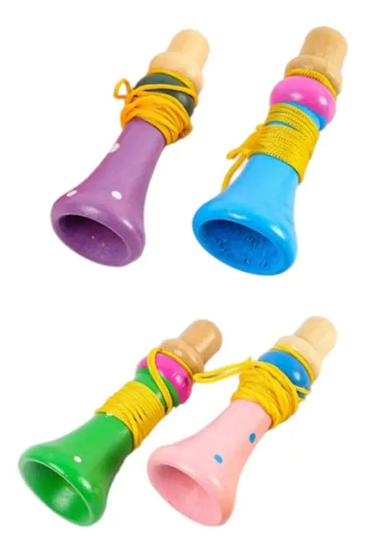 Corneta En Madera Montessori 9cm X 2 Unidades