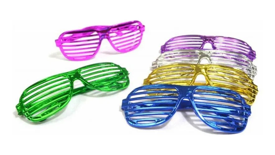 Lentes De Rejilla Plásticos Metalizados Pack X24