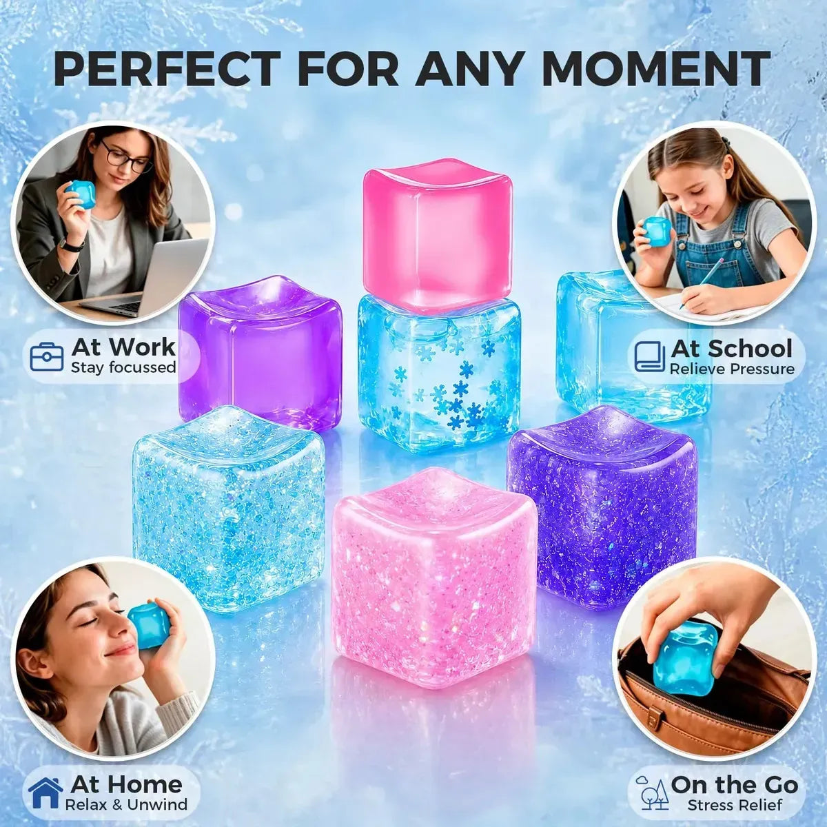 Cubo Squeeze Juguetes Antiestrés Viral Tiktok Azul