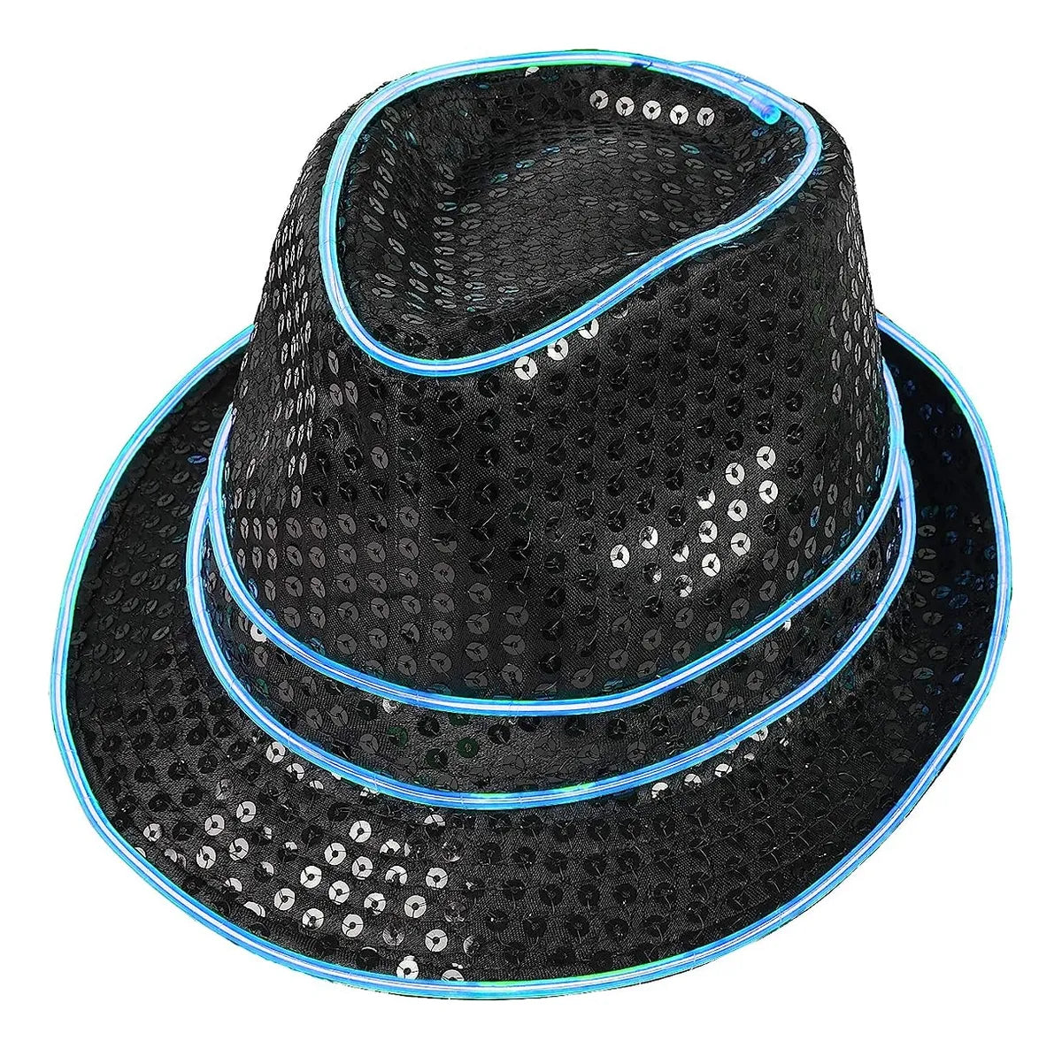 Gorro Sombrero De Lentejuelas Led A Pila Control