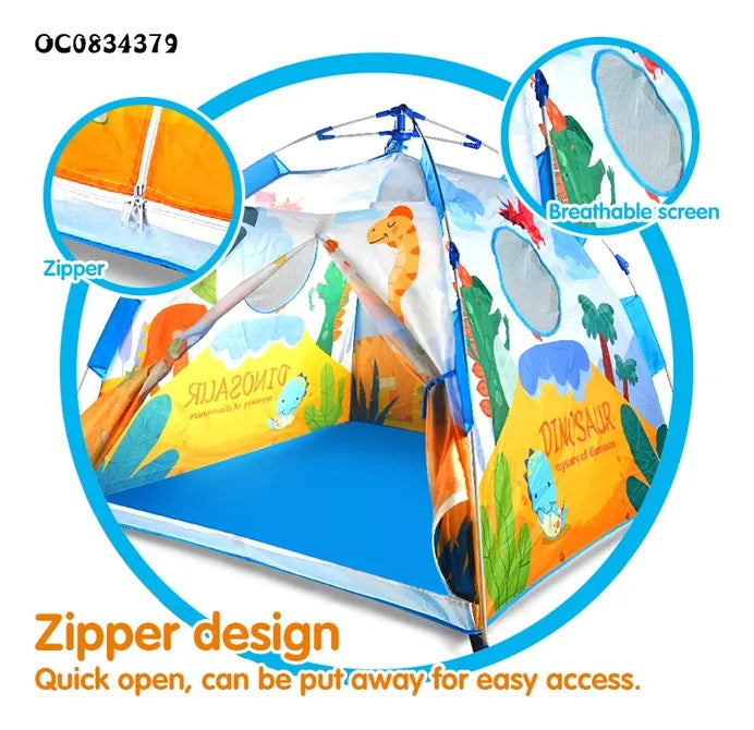 Carpa Infantil Modelo Dinosaurio Zipper 130x120cm