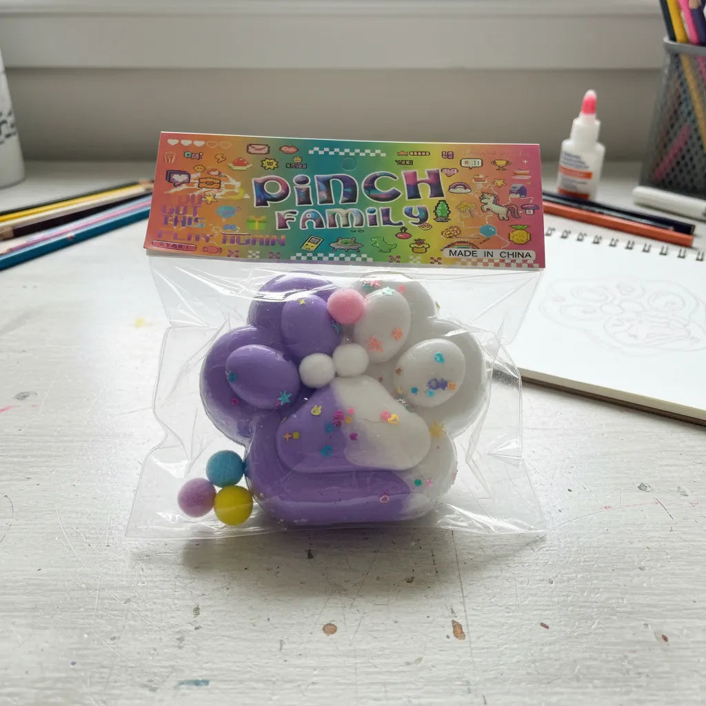 Squishy Huella Patita Perro Gato Antiestres X1 12cm