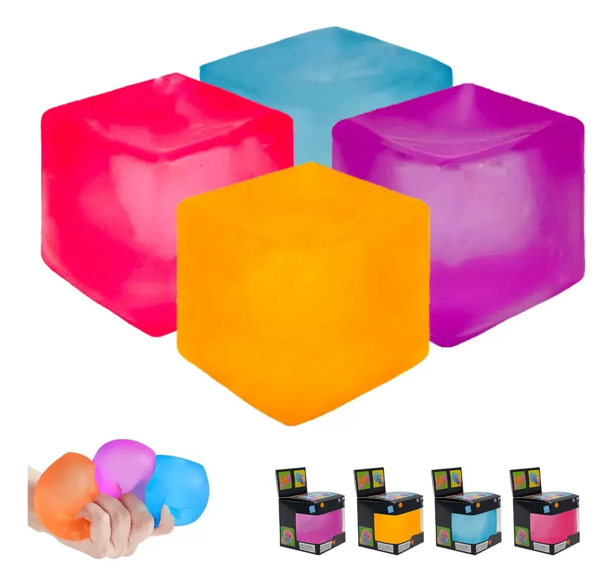 Cubo Squeeze Juguetes Antiestrés Viral Tiktok Azul