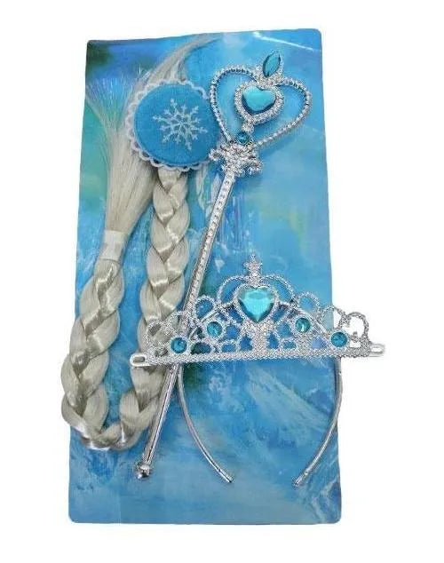 Set Princesa Elsa Frozen Pelo Tiara Y Varita