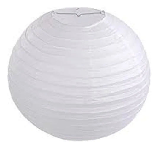 Pantalla De Papel 30 Cm En Color Blanco Pack X3