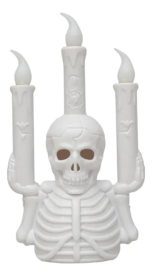 Candelabro Led Calavera 13cm Decoracion Halloween