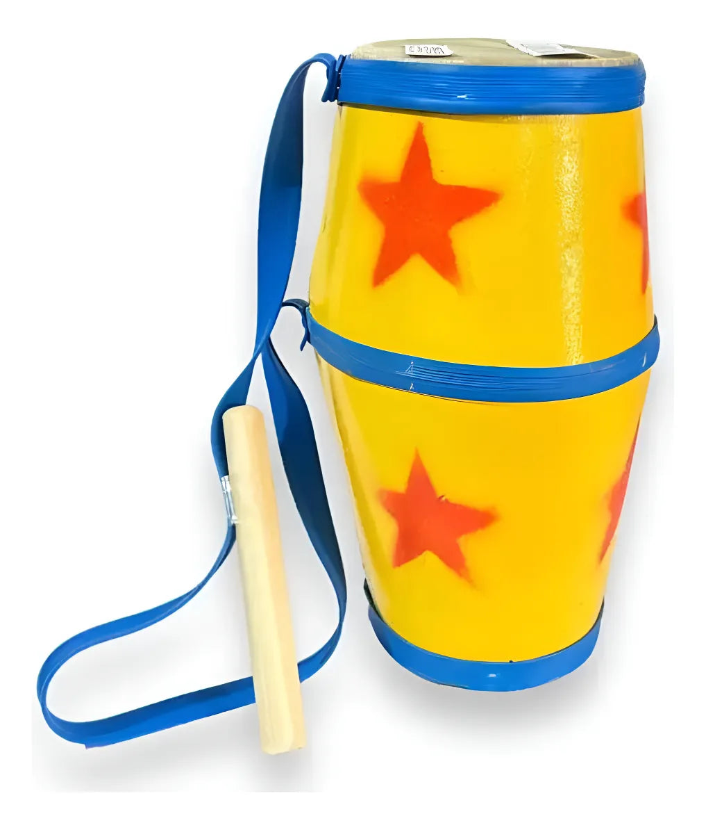 Tambor Juguete Infantil Chico Fibra lonja natural 33cm