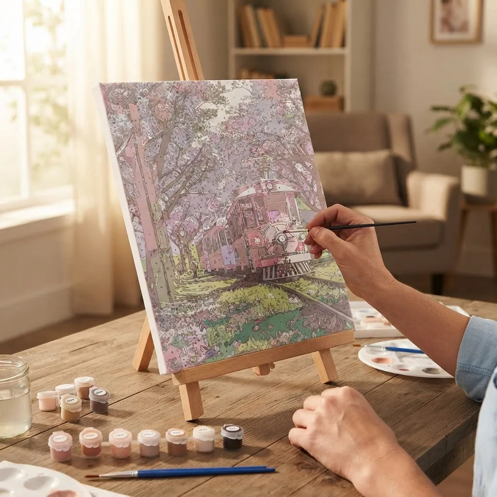 Pintura por numeros con bastidor cuadro 50x40