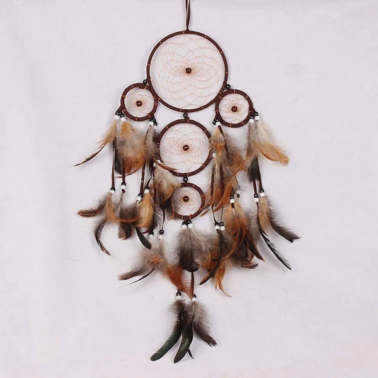 Atrapasueños Triple Grande 16cm 5 Aros Decoración
