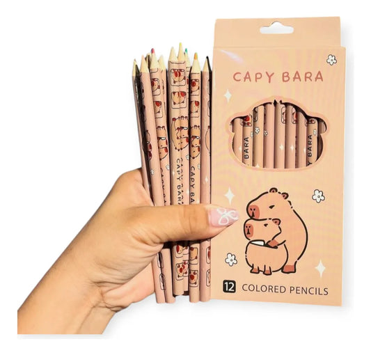 Set 12 Lápices De Colores Capibara