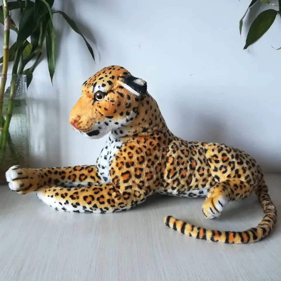 Peluche De Leopardo 80cm Grande Importado Realista