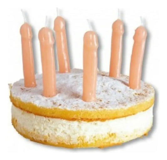 Velas Pene Pack 6 Para Torta Despedida De Soltera