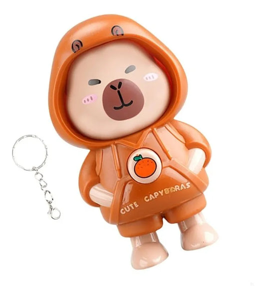 Llavero Muñeco Capybara 10cm Gira Gira 3 Caras