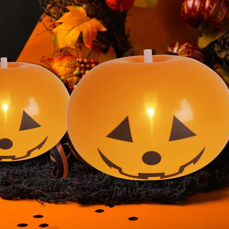 Globos De Calabaza Con Luz X5 Decoración Halloween