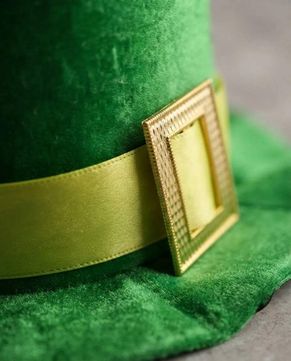 Sombrero Duende Verde Y Hebilla Dorada San Patrick