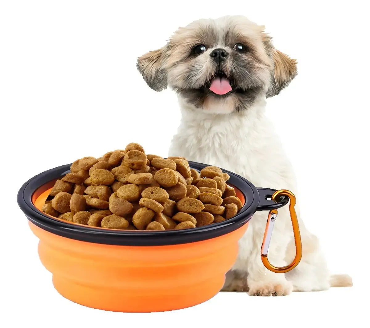 Plato De Goma Plegable Portátil Para Mascotas 350ml