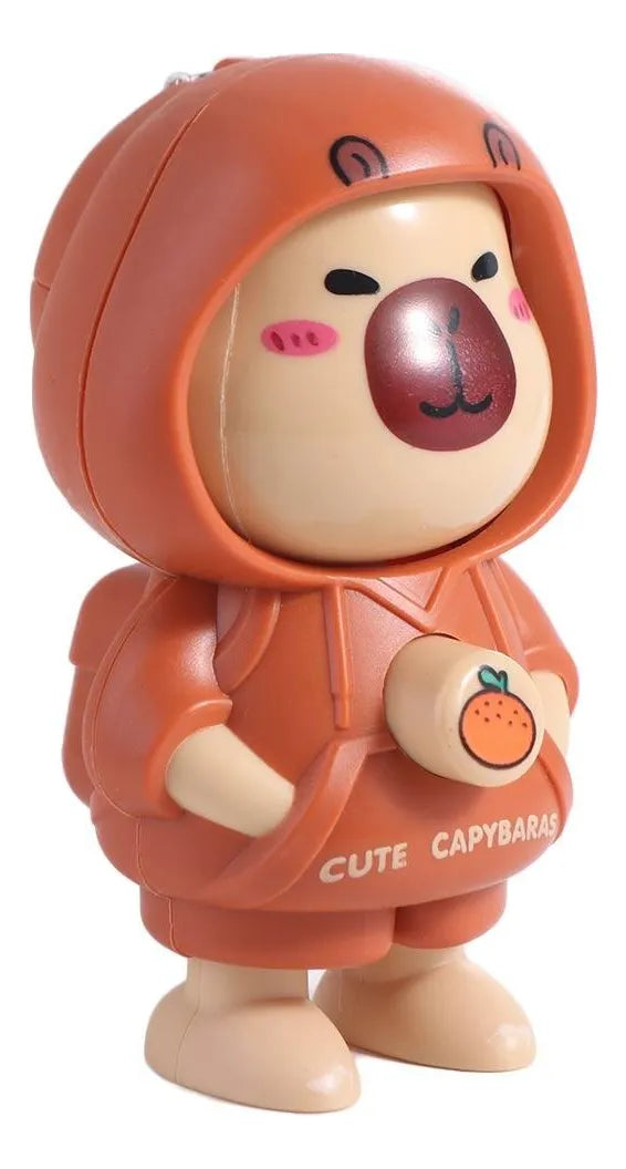 Llavero Muñeco Capybara 10cm Gira Gira 3 Caras