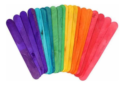 Palito De Helado De Colores Pack X50
