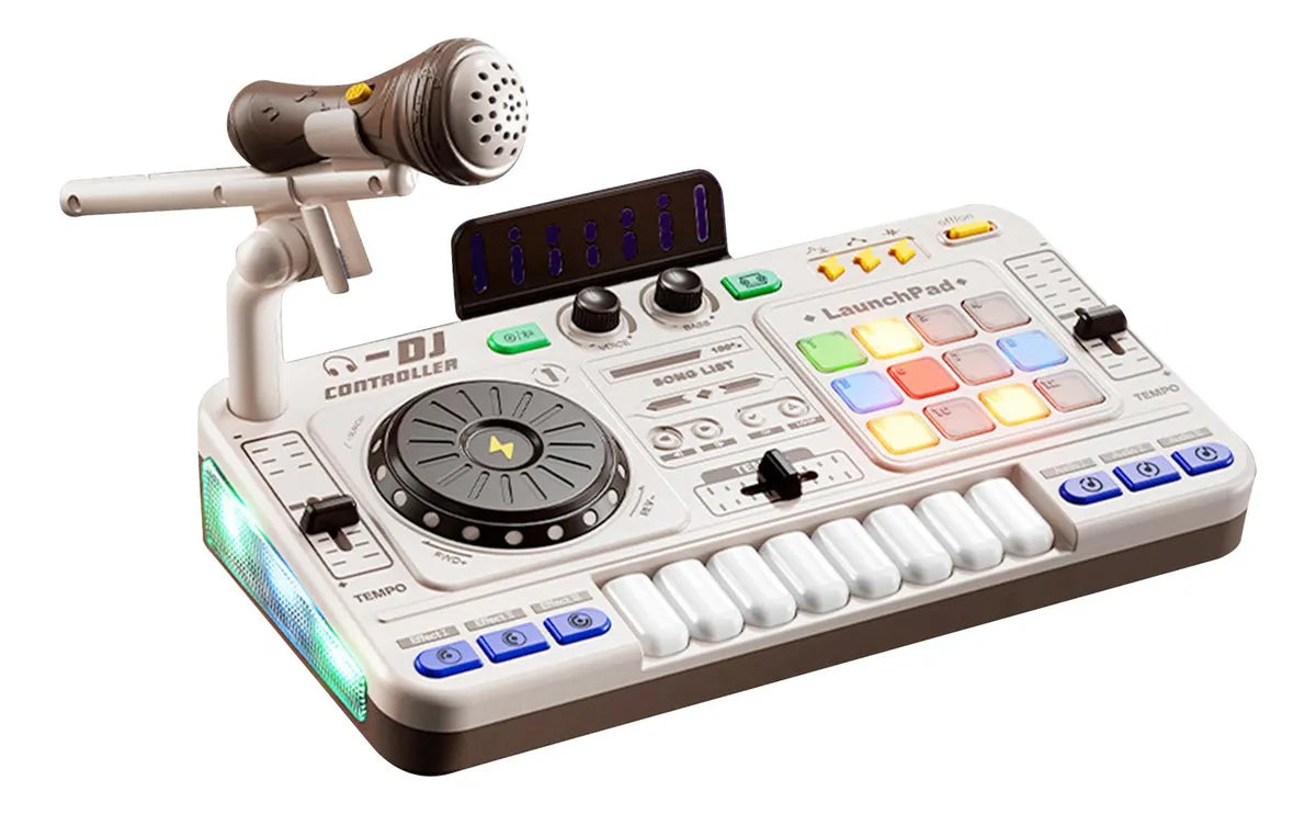 Juguete Consola Dj Infantil Con Microfono Mezclador