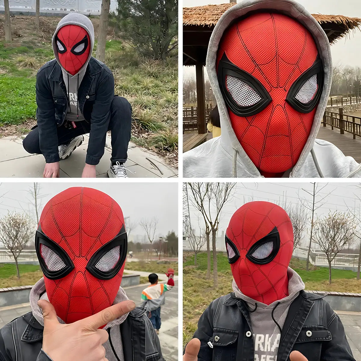 Máscara De Spider Man Niños Y Adultos Tela Spandex