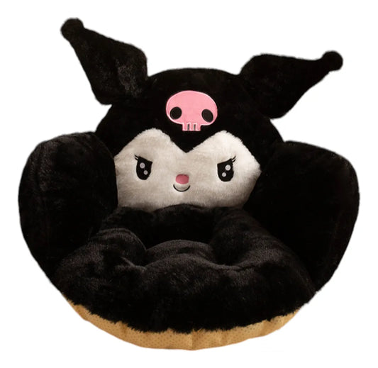 Asiento Sillón De Felpa Infantil Kuromi Negro