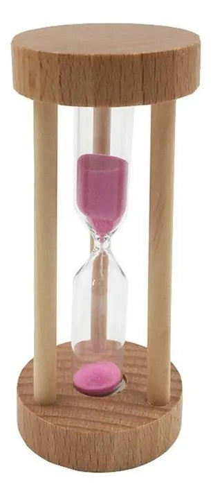 Reloj De Arena En Madera 3 Minutos Varios Colores