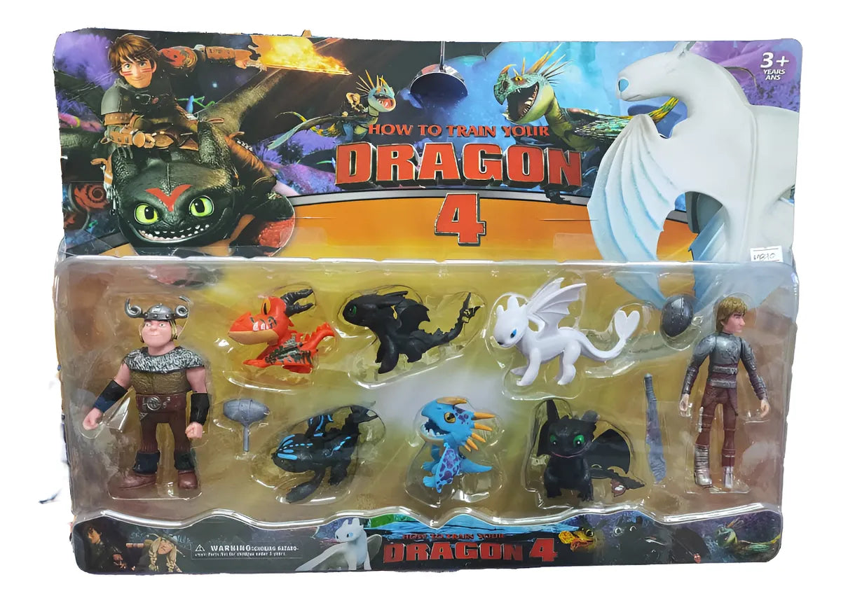 Set De Muñecos Como Entrenar A Tu Dragon 8pcs