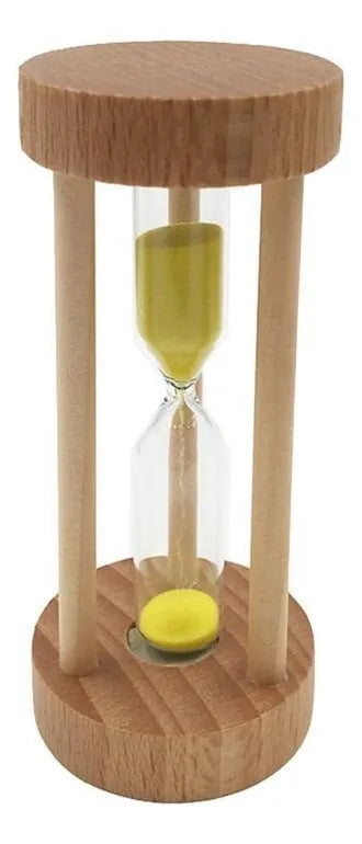 Reloj De Arena En Madera 3 Minutos Varios Colores