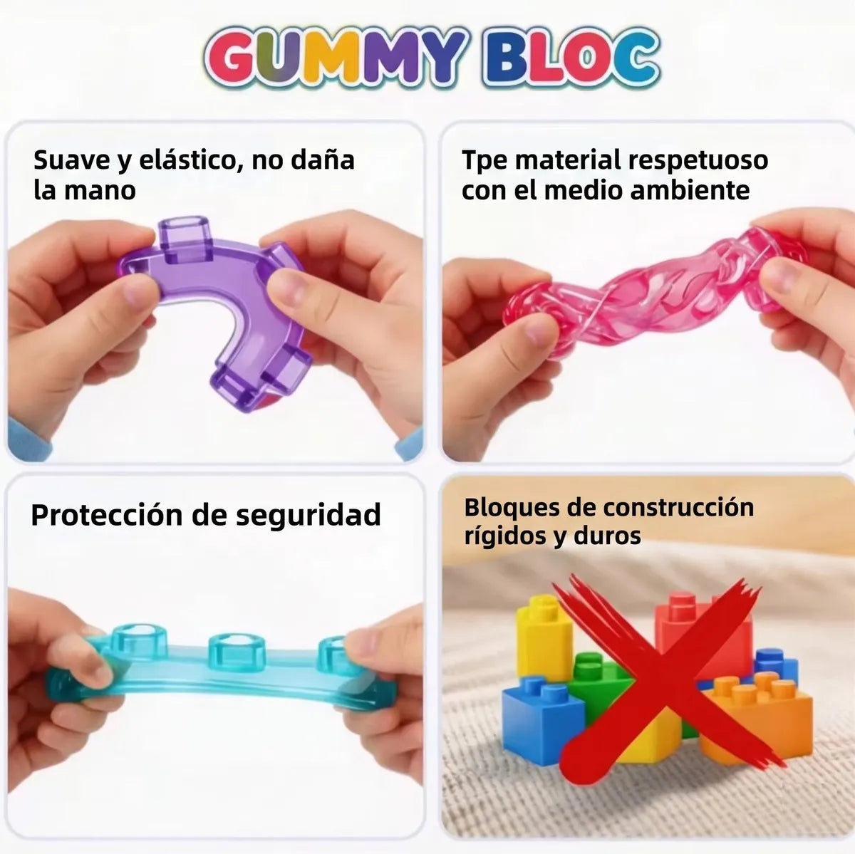 Bloques De Construccion Blandos Gelatina 40pcs