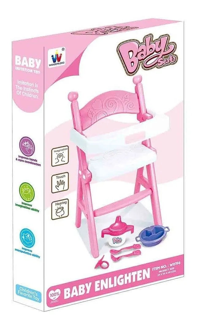Silla De Cocina Unisex Para Muñecas Con Accesorios
