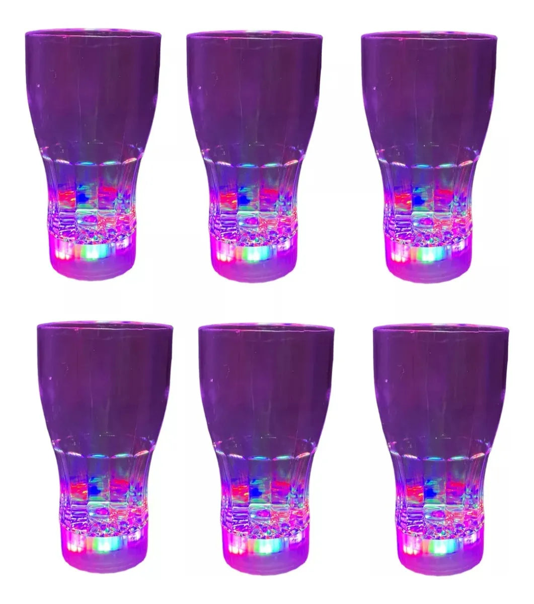 Vaso Con Luces Led A Pila Pack X2