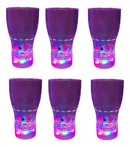 Vaso Con Luces Led A Pila Pack X2