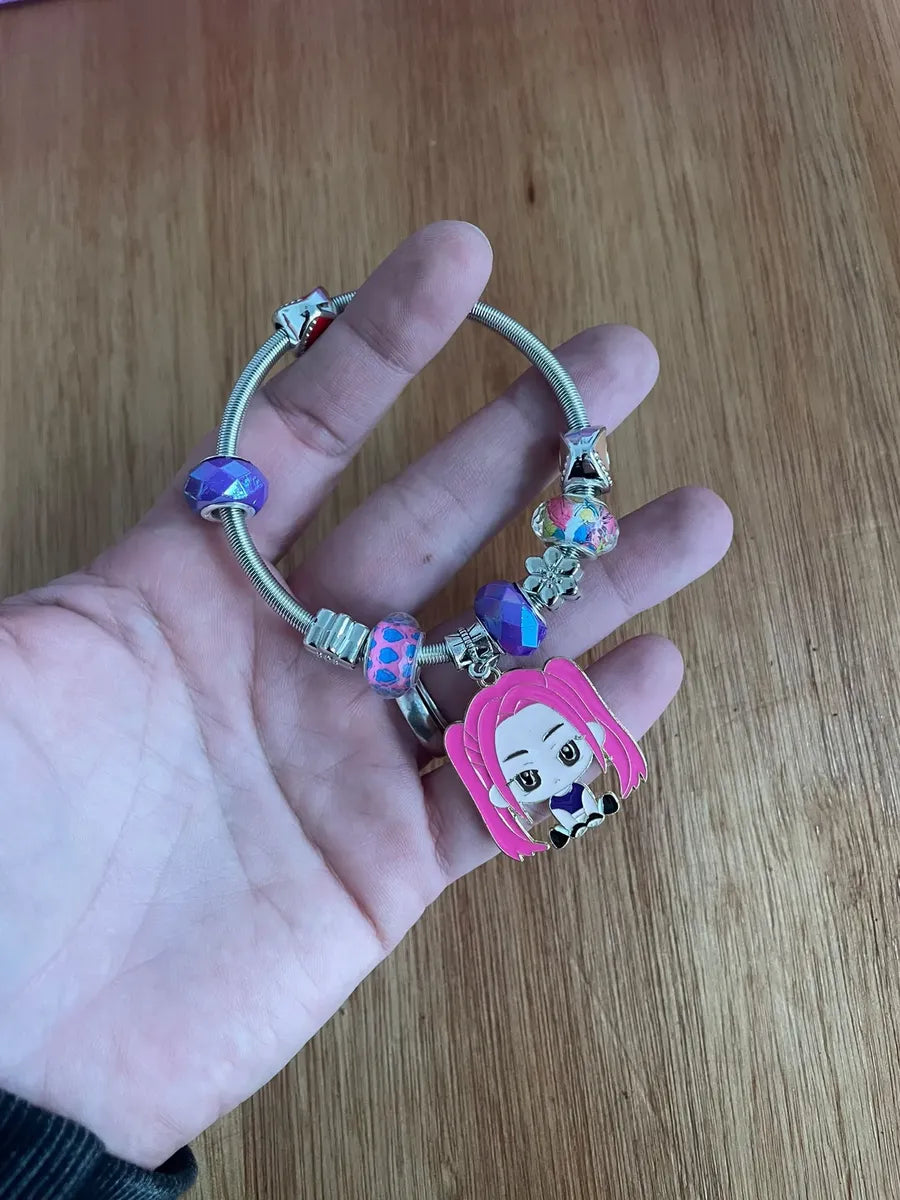 Pulsera Guerrera Kpop Con Dijes Infantil