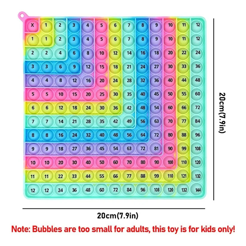 Pop It Tabla De Multiplicar Didáctico Antiestrés