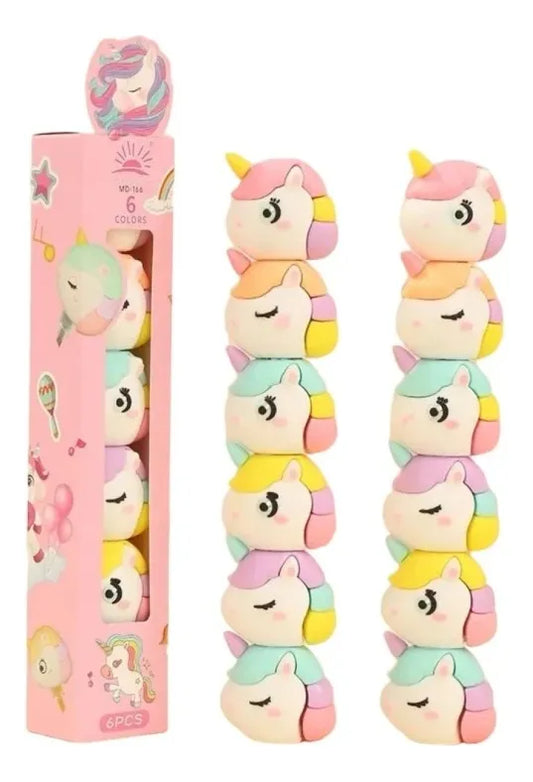 Marcador Resaltadores De Unicornio Set X6
