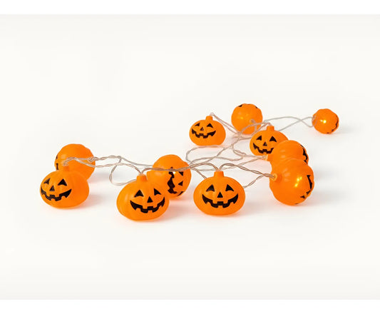 Guirnalda Guia De Luces De Calabaza 2mts Halloween