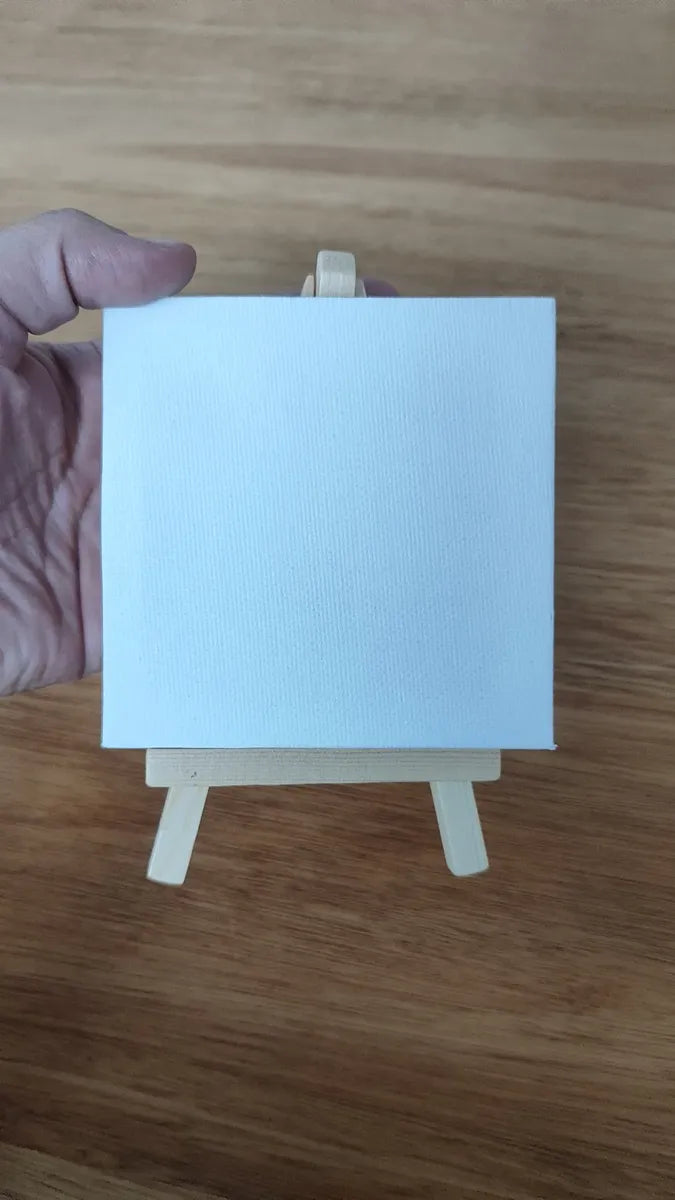 Kit De Arte Pizarra Lienzo C Atril+6témperas+pincel
