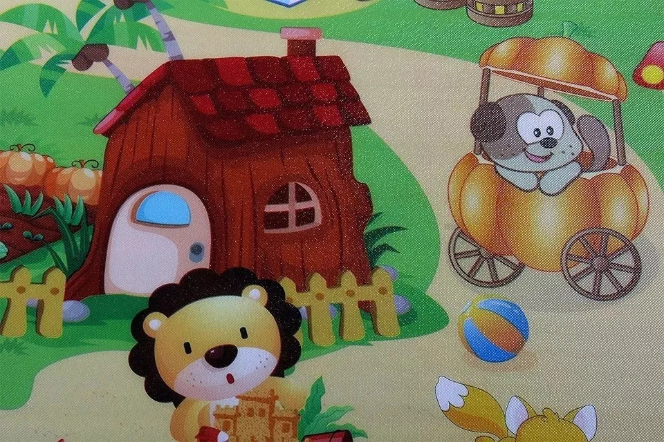 Alfombra De Goma Antigolpe Infantil 120x180 Animal