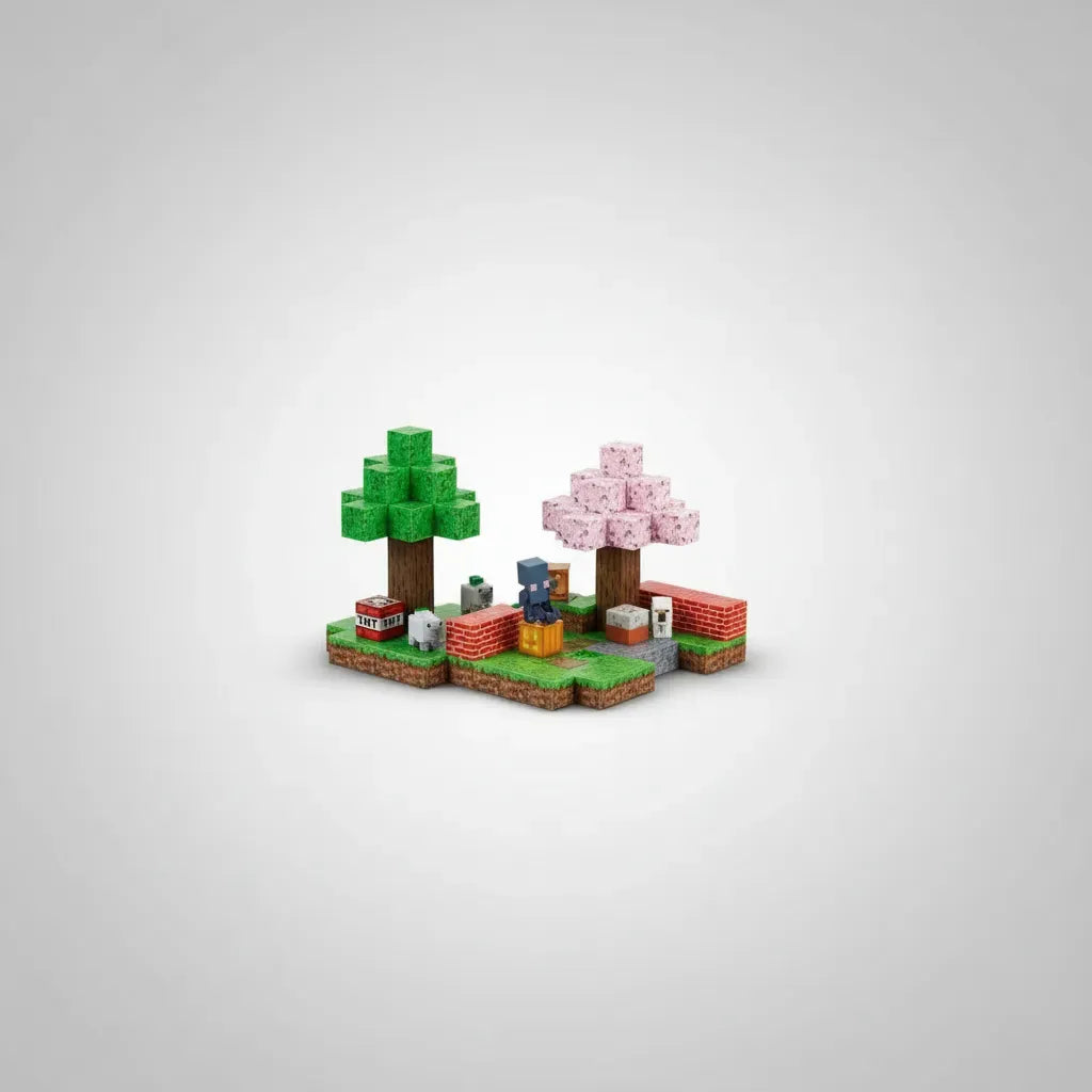 Set Bloques Magneticos Minecraft Caja Tnt o Creeper 88 Piezas