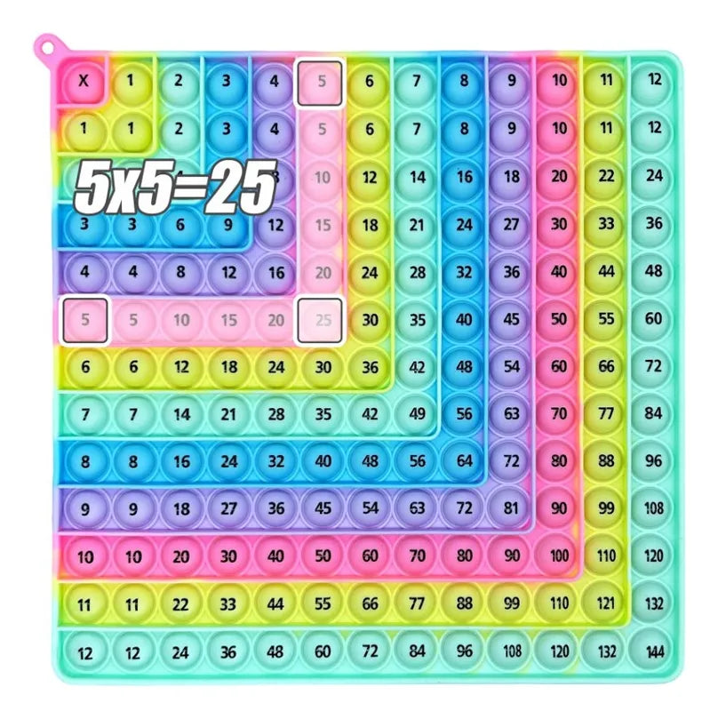 Pop It Tabla De Multiplicar Didáctico Antiestrés