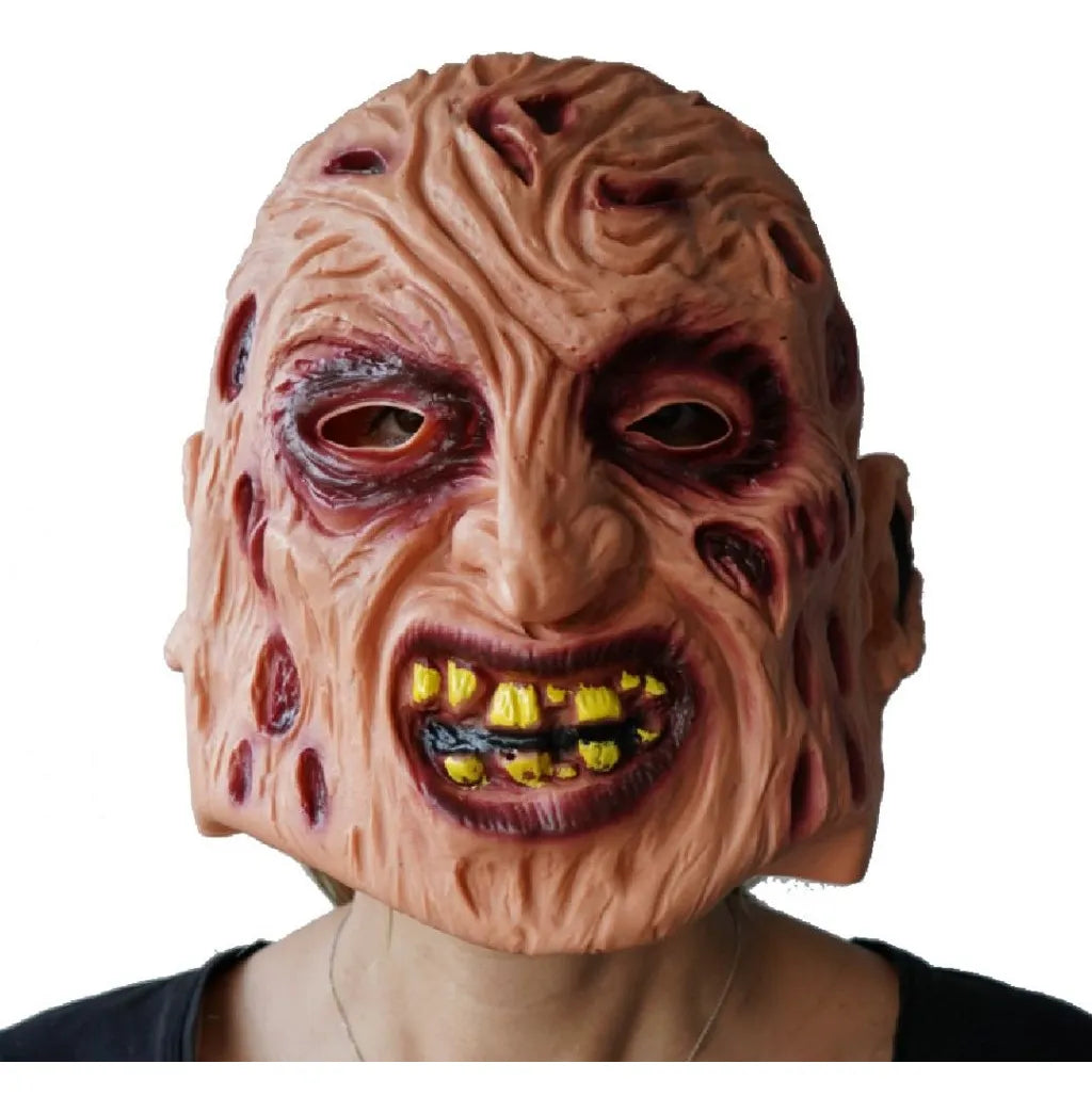Mascara Freddy Krueger En Latex Cosplay Disfraz