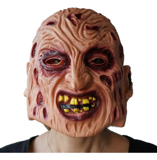 Mascara Freddy Krueger En Latex Cosplay Disfraz