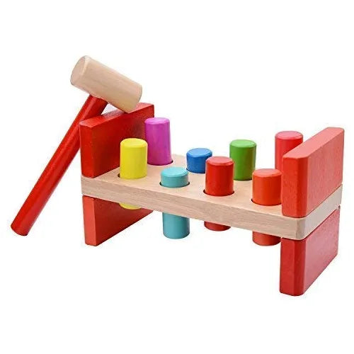 Juego De Descarga En Madera Montessori color rojo
