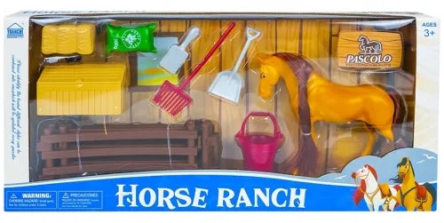 Set De Juguete Establo De Caballo Y Accesorios