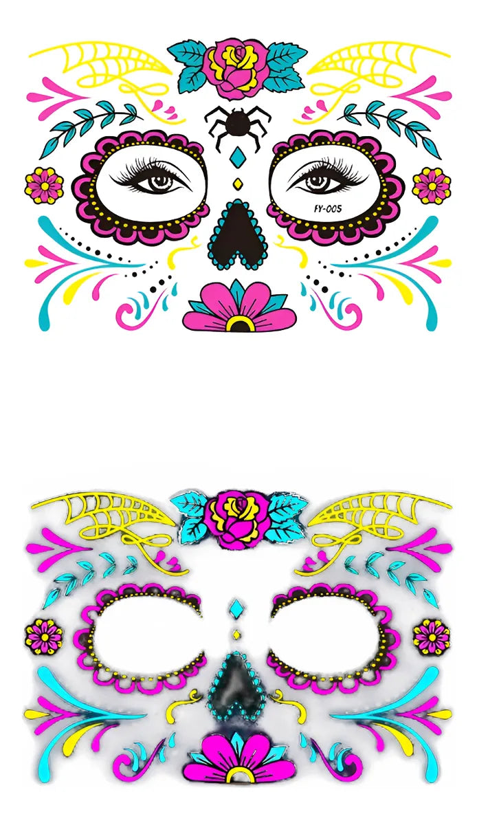 Brillos Adhesivos Para Rostro Neon Brillantes